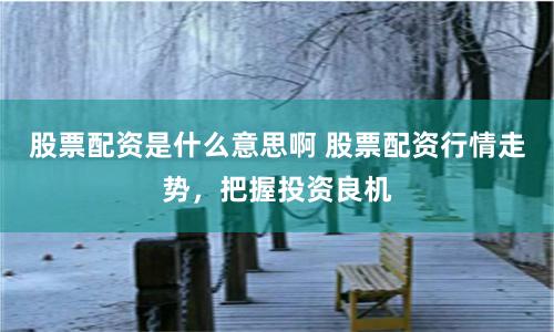 股票配资是什么意思啊 股票配资行情走势，把握投资良机